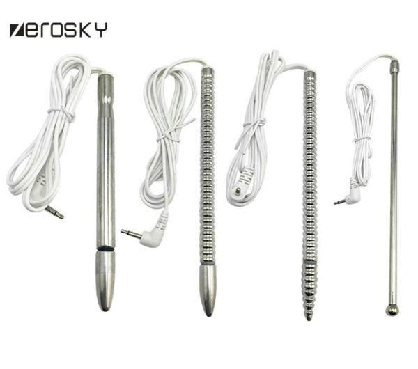 Zerosky Paslanmaz Çelik Penis Tapası üretra stimülasyonu üretral ses dilatörleri vibratör seks oyuncakları erkekler için çubuk y1907163198760