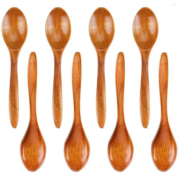 Set di stoviglie Cucchiai di legno Piccoli mini cucchiai Accessori da cucina Per cioccolato Miele Caffè Tè