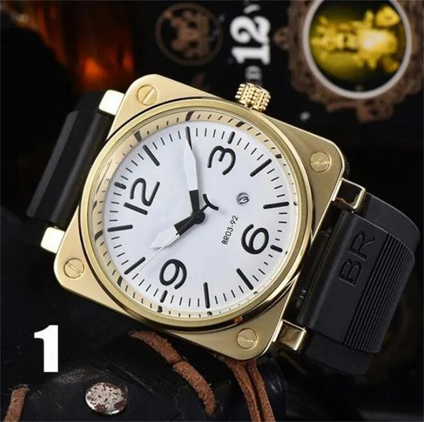 U1 Designer Top AAA BR Modell Drei Stiche Luxus Herrenuhr Quarzuhr Top Marke Gummigürtel Relogio Zubehör Hochwertige Designer Kalender Armbanduhren Y680