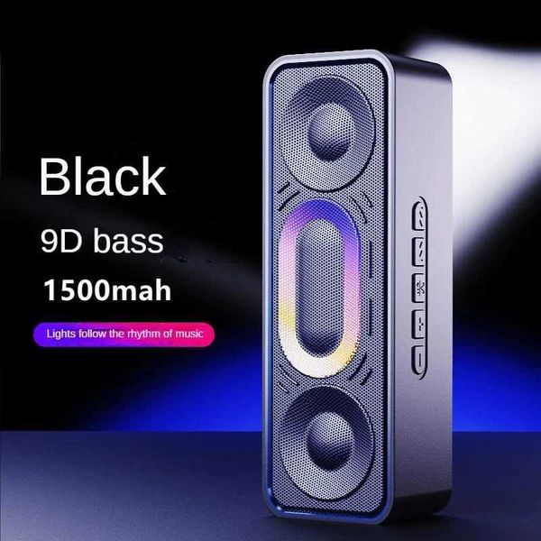 Taşınabilir Hoparlörler Bluetooth Hoparlör Taşınabilir Mini Kablosuz 3D Surround Stereo Subwoofer Ev Sineması Ses Bar RGB Işık Aux FM Radyo Ses Kutusu YQ240124