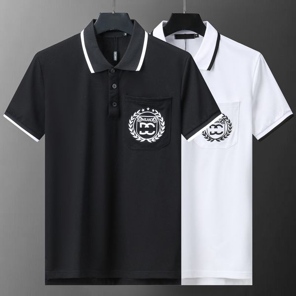 Herren Polos Designer gesticktes Logo Poloshirts Markenkleidung Baumwolle Sommer Kurzarm Business Designer Tops T-Shirt Lässige gestreifte atmungsaktive Kleidung