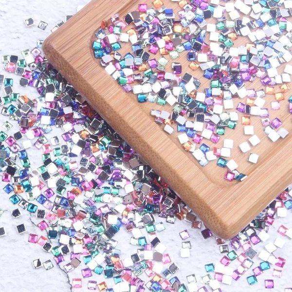 Decorazioni per nail art quadrate 18 g, 10.000 pezzi, strass per scarpe, abbigliamento, alta lucentezza, moda scintillante