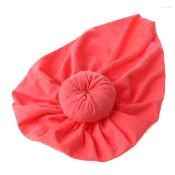 Chapéus bebê turbante top nó chapéu criança crianças menino menina índia beanie adorável macio nascido headwear pogal adereços acessórios 97be