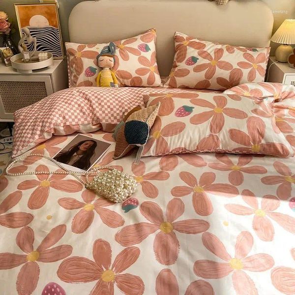 Conjuntos de cama roupas de cama lençóis conjunto capa de edredão casal folha dupla colcha conforto