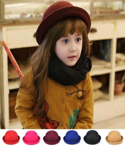 Шерстяная детская фетровая шапка Детская шерстяная шапочка для девочек шапочка с кошачьими ушками Детские аксессуары Детские фетровые шляпы Рождественский подарок A39004884012