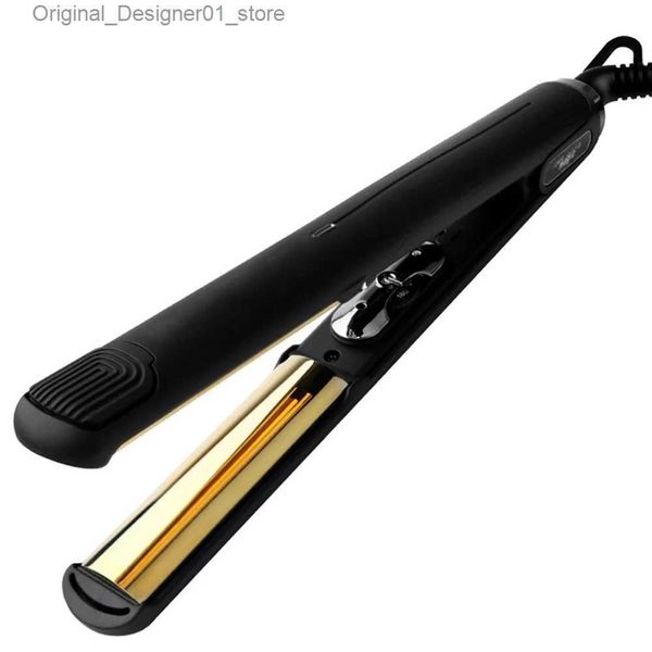 Alisadores de cabelo 2 em 1 Alisador de cabelo em forma de U Fofo Raiz de cabelo Perm Cerâmica Turmalina Flat Iron Modelador de cabelo Crimper Ferro de cabelo Q240124