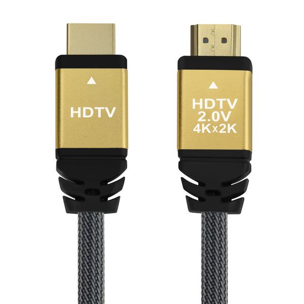 HDMI 2.0 Kablo Yüksek Hız 19+1 Saf Bakır 8K 4K 2K HDTV V2.0 60Hz Destekler 2160p 1080p 3D Ethernet Altın Kaplama V2 Konektörleri PS 1M 1.5M 3M 3M