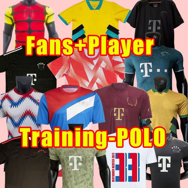 Camisas de futebol 23 24 BAYERN MUNICH DE LIGT MANE GRAVENBERCH SANE Mazraoui MULLER DAVIES KIMMICH camisas de futebol COMAN 2023 2024 jogador fãs treinando polo goleiro