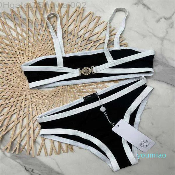 Designer estate moda high-end marchio di alta qualità costumi da bagno da donna spiaggia Nero due pezzi costume da bagno bikini donna costume da bagno sexy womans