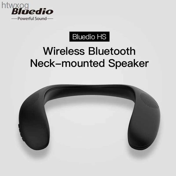 Altoparlanti portatili Bluedio HS altoparlante da collo wireless a colonna Altoparlante compatibile Bluetooth con bassi Radio FM Slot per scheda SD con microfono per gioco YQ240124