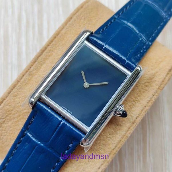 Синяя поверхность с высококачественным производством AF Женские часы Carter Tant Must K11 с бриллиантовым циферблатом из кварцевого камня и солнечным механизмом в оригинальной коробке