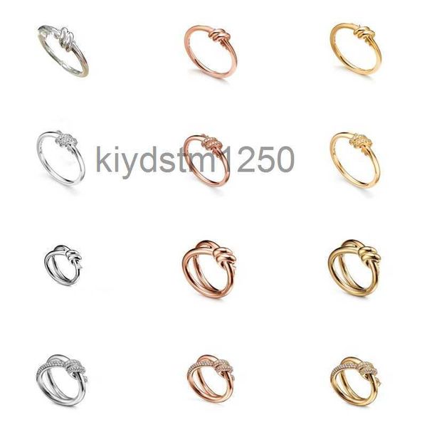 Damen-Designer-Ring, gedrehtes Seil, ohne Diamanten, besetzt mit Diamanten, beliebt, modisch, klassisch, vielseitig, einzeln, doppelt, mehrere Größen, MI01