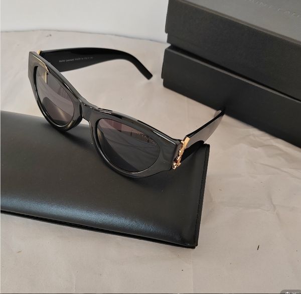 Óculos de sol de luxo para mulheres e homens designer ym7092 mesmo estilo óculos clássico olho de gato moldura estreita óculos de borboleta