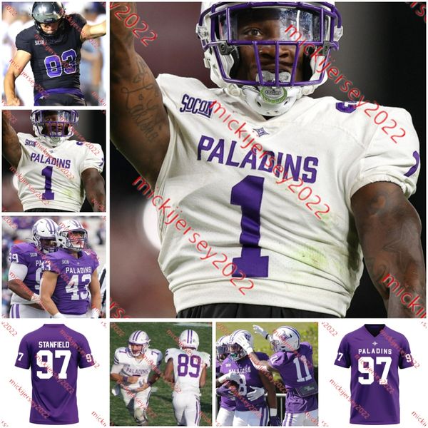 Maglia da calcio Furman Paladins Joshua Harris Jayquan Smith Tyler Huff Parks Gissinger Luke Shiflett Gerrik Vollmer Micah Robinson Maglie personalizzate Furman Paladins