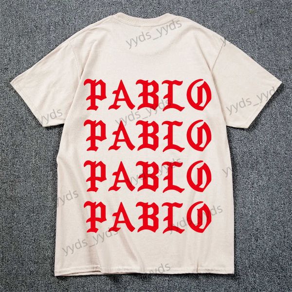 Erkek Tişörtleri Pablo T Shirt Erkekler Paul Paul Baskı Kısa Kollu Anti Sezon 3 T-Shirt Hip Hop Sosyal Kulüp Rapçi Tee Tops T240124