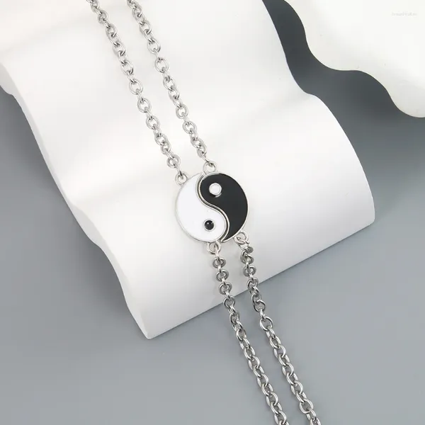 Charm Bracelets seine und ihre passenden Paare für Frauen Yin Yang Freundschaft Glück Glück