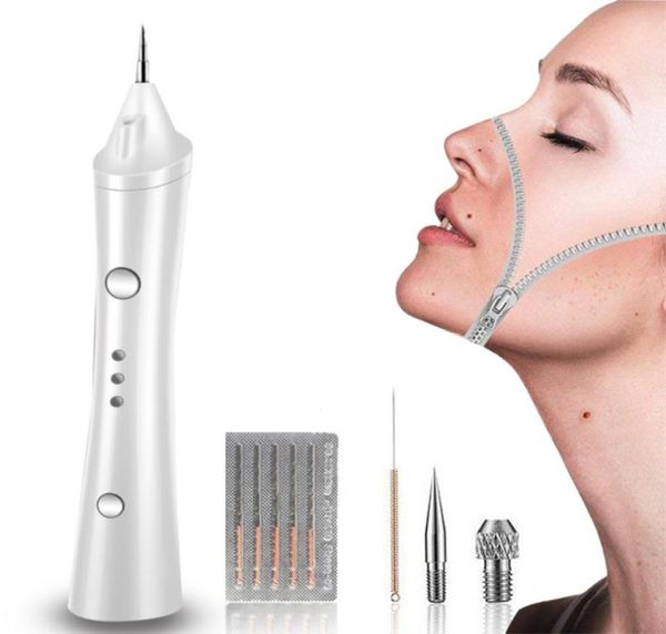 Caneta de remoção de toupeira Elétrica LCD Laser Caneta de plasma Removedor de verrugas Máquina removedora de tatuagem de toupeira Máquina de remoção de marcas de pele Limpador de manchas com Spotli8592382