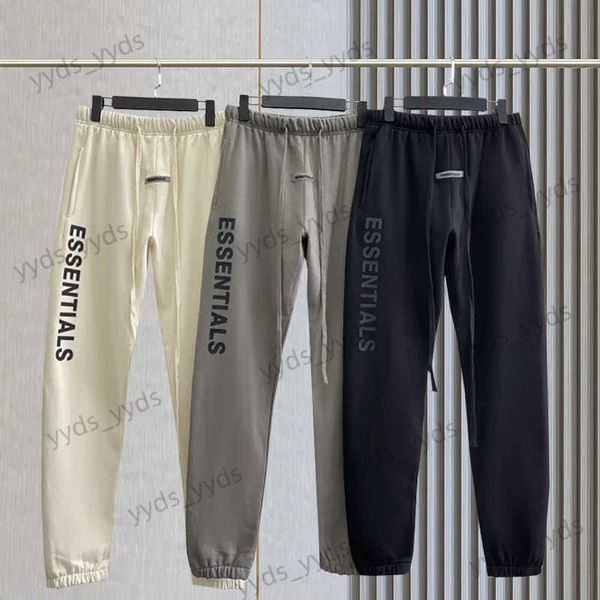 Pantaloni da uomo Pantaloni sportivi moda oversize Lettera di gomma Pantaloni sportivi High Street Pantaloni Hip Hop Allentati unisex 100% cotone da jogging T240124