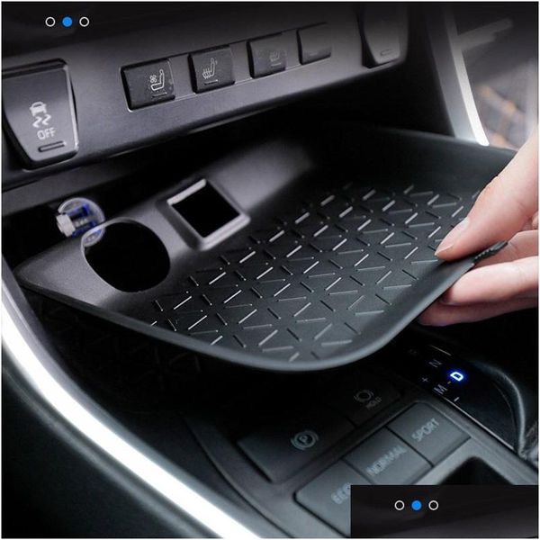 Outras peças de carro para Rav4 2021 2022 Central Console Organizador Pad Principal Driver Caixa de Armazenamento Proteger Mat Acessórios Internos Preto Inte Oticv