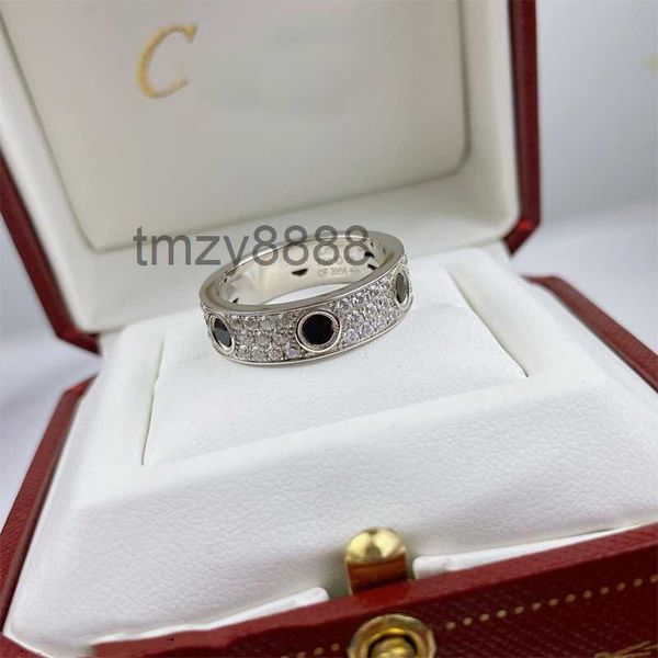 Anel de designer amor 6-11 tamanho diamante personalizado elegante e versátil temperamento unissex high-end moda minimalismo ql3u