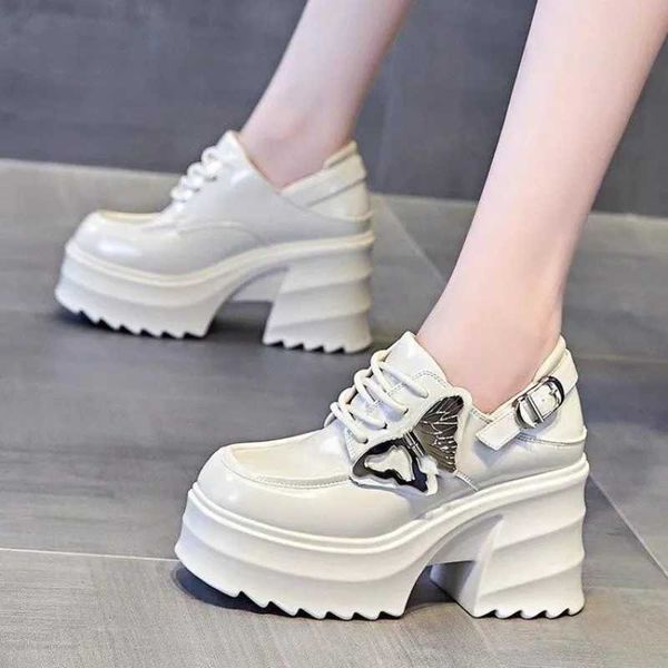 Kleid Schuhe 2023 Neue Uniform Schuh Kleine Leder Schuh Weibliche Britische Mädchen Japanische Wilde Schwarz Retro Mary Jane Schuhe Lolita plattform Schuhe Niedrigen