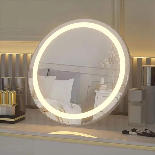 Espelhos moda 12 polegadas iluminado espelho de vaidade do banheiro para parede iluminar espelho antifog luz regulável led espelho de maquiagem do banheiro inteligente