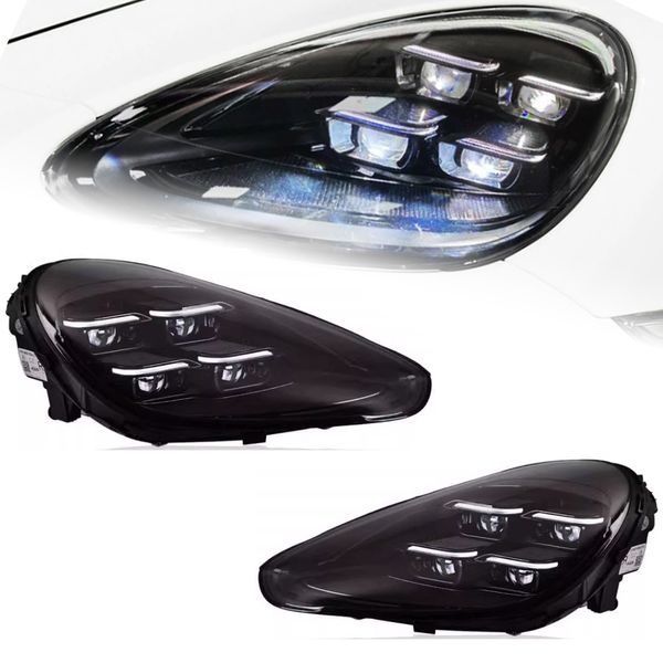 Conjunto de luzes led para carro, para porsche cayenne 2011-20 18, matriz drl frontal, lâmpada principal, sinal de seta, lâmpada frontal