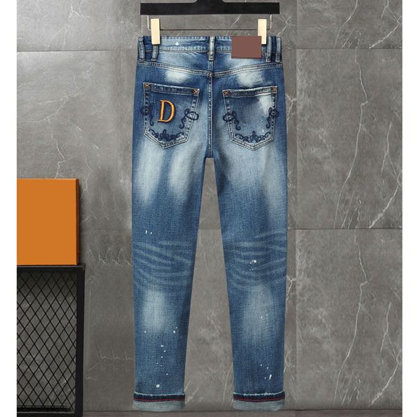 2024 Дизайнеры Лето создают джинсы старины вязаные джинсы