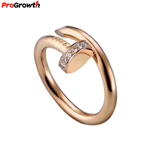 Anel de unha casal moda personalidade anel luxo nicho design moda jóias acessórios outros ornamentos de dedo de bronze