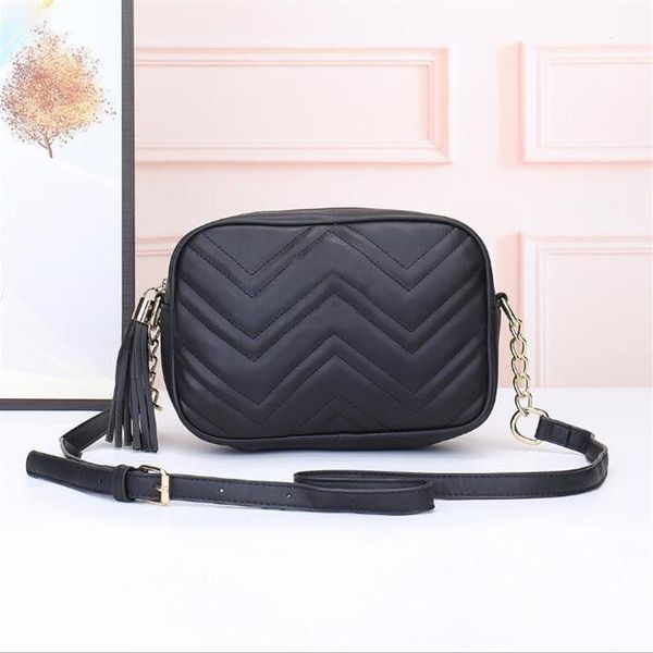 Modelos de alta qualidade Novos bolsas de ombro de corrente de ouro Crossbody Soho Bag Disco Messenger Bag Purset 3 Cores Black2936