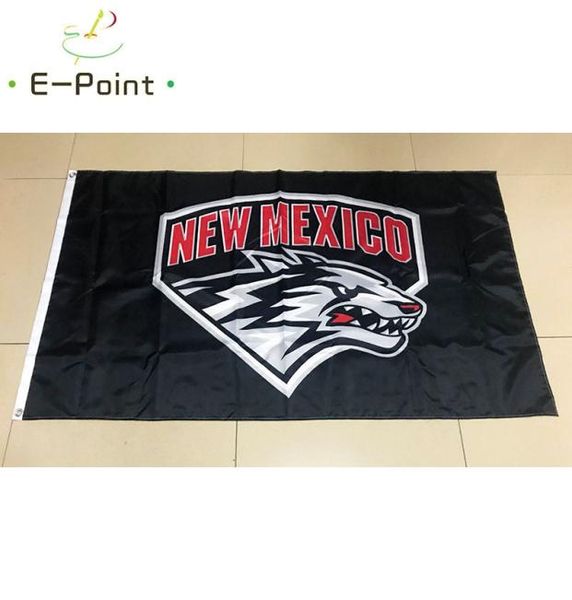 Bandeira do Novo México Lobos 3 * 5 pés (90 cm * 150 cm) bandeira de poliéster decoração bandeira voadora para casa jardim bandeira presentes festivos 5599724