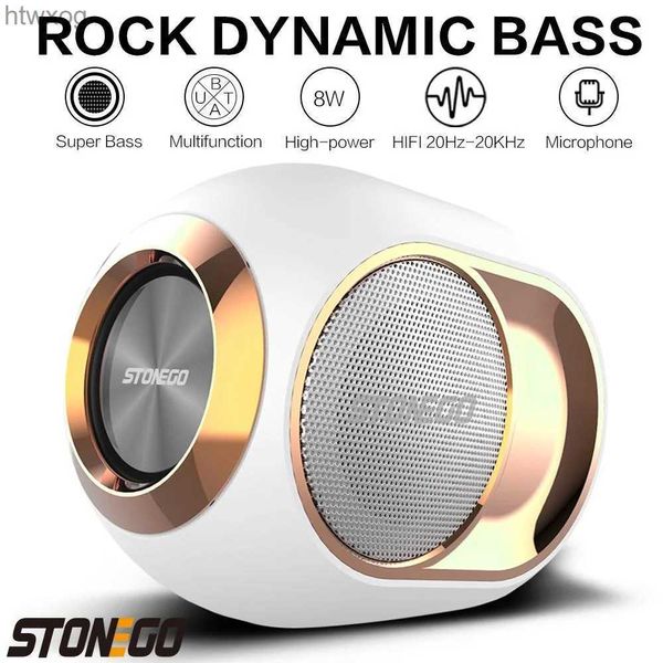 Alto-falantes portáteis STONEGO Bluetooth 5.0 HD Surround Bass Alto-falantes estéreo USB/AAUX/TF Slot IPX5 à prova d'água Ideal para festas de viagens em casa no escritório YQ240124