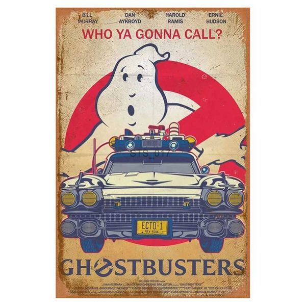 Pittura su metallo Starnuti Ghostbusters! Poster da parete in ferro dipinto Band in metallo vintage Targhe in metallo Garage Targa decorativa Soggiorno Giardino