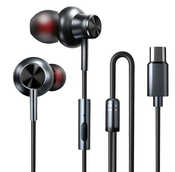 Tipo C Auricolare Audio Bass Cuffie USB C con microfono Cuffie Tipo C per Xiaomi Stereo 3D HiFi Sound Sport Earbuds1101339