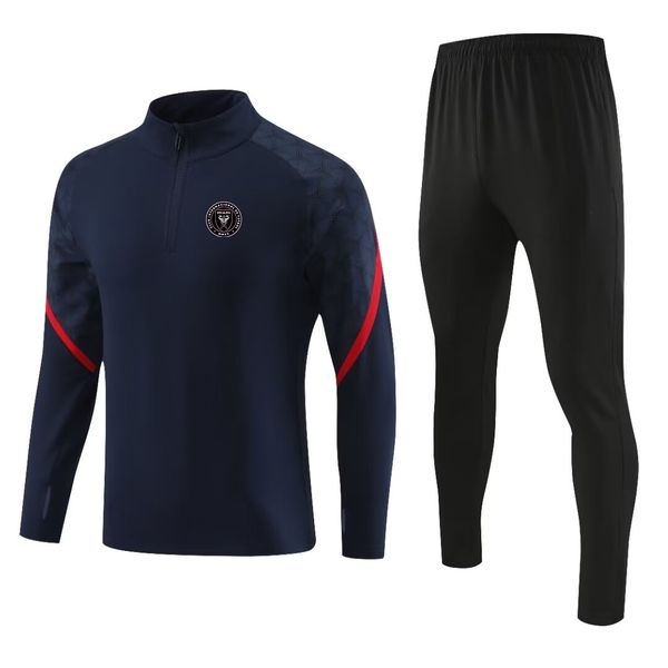 Inter Miami CF Uomo abbigliamento sportivo casual per bambini tuta sportiva moda outdoor mezza cerniera giacca sportiva casual traspirante a maniche lunghe