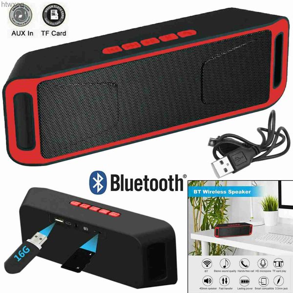 Tragbare Lautsprecher Tragbarer Bluetooth-Lautsprecher Drahtloser Mini-Lautsprecher Verstärker Stereo-Subwoofer-Lautsprecher TF USB Eingebautes Mikrofon Dual Bass YQ240124