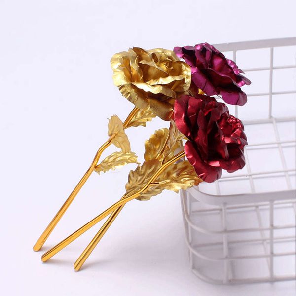 Название товара wholesale Qixi Подарок на День Святого Валентина Одиночная золотая фольга позолоченная роза подарок благосостояния batamiu Код товара