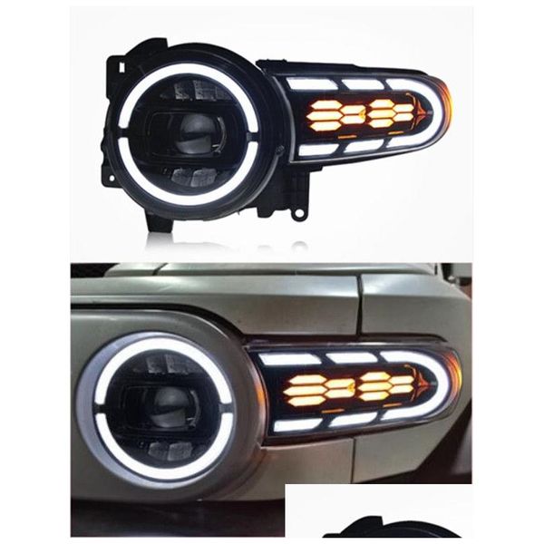 FJ Cruiser 2007 için LED gündüz koşu ışığı dönüş sinyali kafa lambası- Far otomobil aksesuarları Damla Teslimat Otomobilleri Motosikletler Bir OTVMS