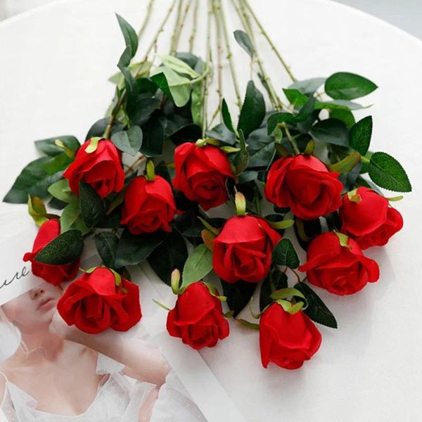 Dekorative Blumen Schneegebirgsrose Künstliche Blume Hochzeit Bühnenbild Dekor Valentinstag Besonderes Geschenk Balkondekorationen Blumenstrauß