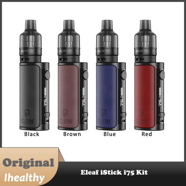 Eleaf iStick i75 Kit Eingebauter 3000-mAh-Akku mit 5-ml-EP-Pod-Tank, kompatibel mit Spulen der Eleaf-EP-Serie. Optionale UI-Schnittstelle zur Personalisierung Ihres Dampfens