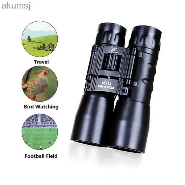 Telescopi Binocolo telescopico portatile 12x32 con funzione impermeabile per l'uso quotidiano Attrezzatura da campeggio per birdwatching di alta qualità YQ240124