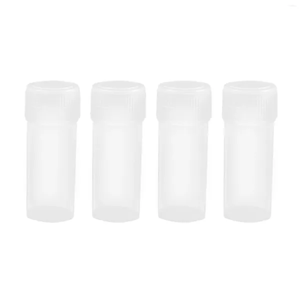 Sacos de armazenamento 200 Pcs 5ml Frascos de amostra de plástico potável Mini Clear Case Vial Container