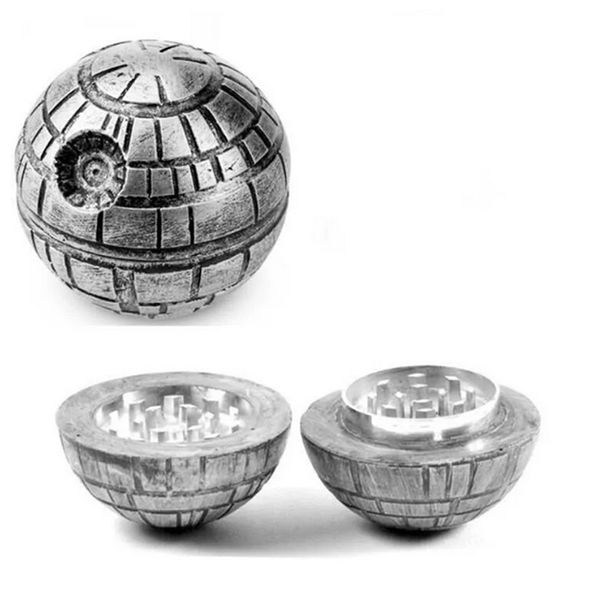 Estrela da Morte Pokeball 55mm Moedor de Tabaco de Metal Coletor de Pólen 3 Camadas Rodada Erva Seca Especiaria Mão Mullers Triturador Acessórios para Fumar Moedores