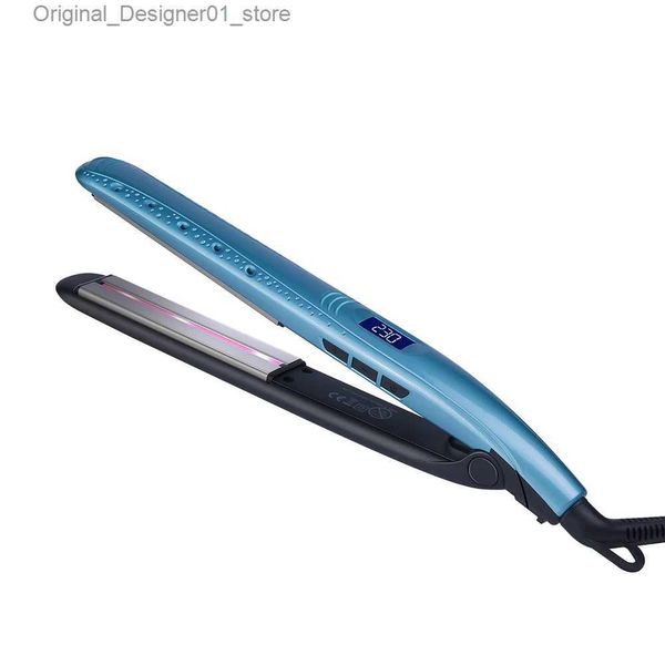 Alisadores de cabelo MCH Aquecedor Far Infrared Alisador de cabelo 2cmPlate DryWet Negative Ion Professional Cerâmica Flat Iron Fast Heating Styling Tool Q240124