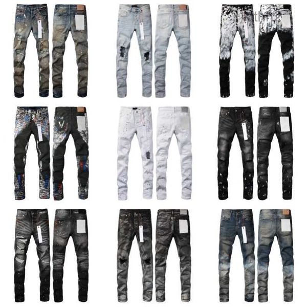 Мужские дизайнерские джинсы с рваными мотоциклетными узкими прямыми складными брюками с брызгами чернил. Мужские колготки с принтом в стиле Old Fashion, размер 28-40 IN86