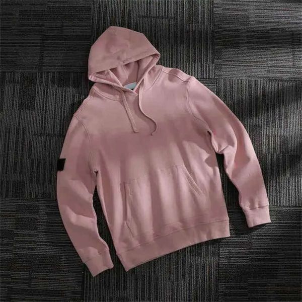 Felpa con cappuccio da uomo Felpa autunno e inverno Stile Italia Coppia Felpa con cappuccio ispessimento Casual Badge Pullover Manica lunga 4 colori 114