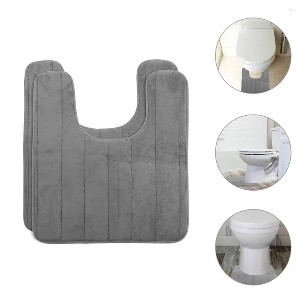 Coprisedili per WC 2 pezzi Tappetino per tappetino a rimbalzo lento per bambini Tappetino antiscivolo a forma di tappeto in cotone Peluche Closestool