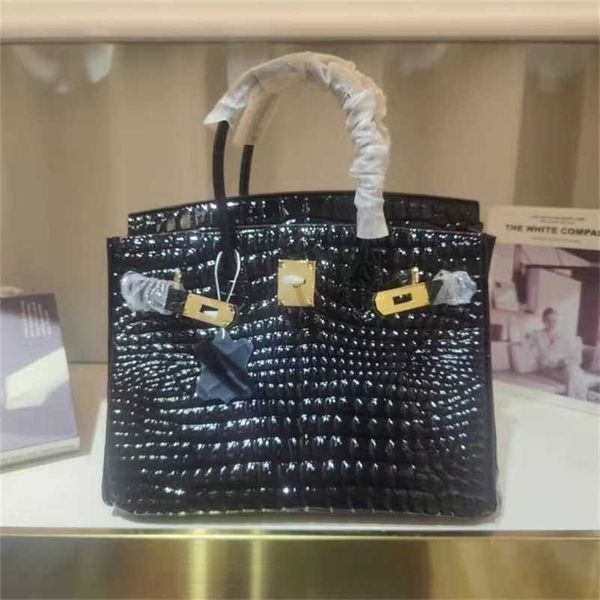 Designer Bag Handswen 7A Genuine Leather Jin French Bag Crocodile Pattern Bag Fashion Cowhide Arch Bead Bag Versatile Leather Handbag Women
