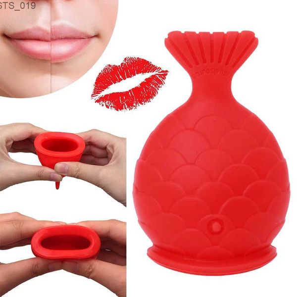 Lip Gloss Lip Plumper Enhancer Ferramenta para Mulheres Beleza Sexy Silicone Peixe/Gato Pata Forma Lábios Engrossados Plumper Natural Pout Boca Lábios