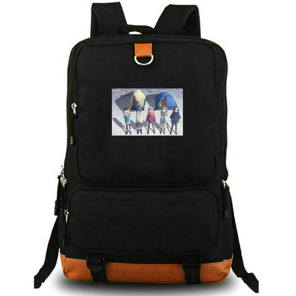 Lo zaino Yuru Camp rilassato Daypack Fuko Hara Borsa scolastica Stampa con cartone animato Prattino per laptop per laptop per laptop